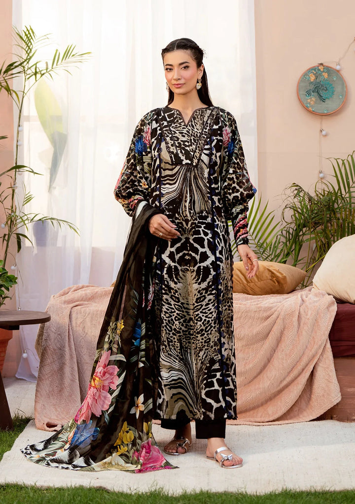 Lawn Black Stitched Suit - Elaf