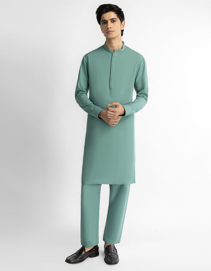 Blended Green Kurta Trouser - J. Junaid Jamshed