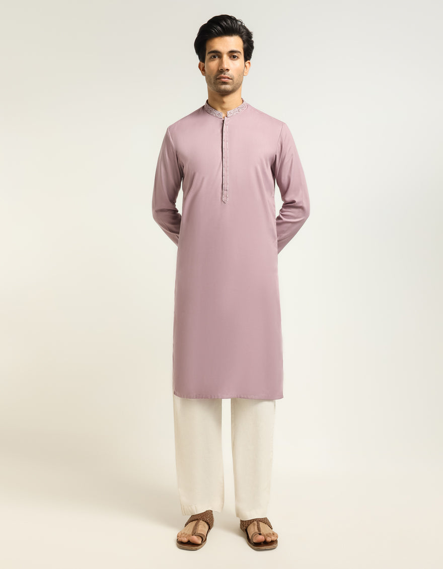 Blended Lilac Kurta - J. Junaid Jamshed