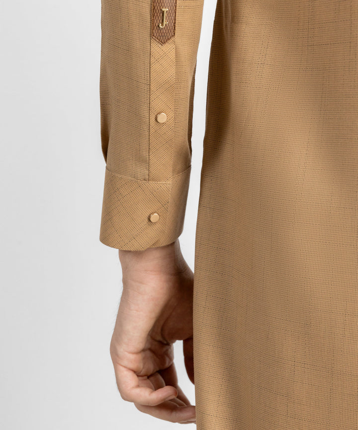 Blended Camel Kurta Trouser - J. Junaid Jamshed