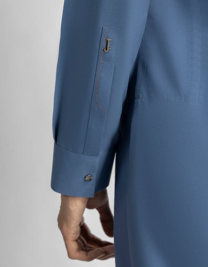 Blended Blue Shalwar Kameez - J. Junaid Jamshed