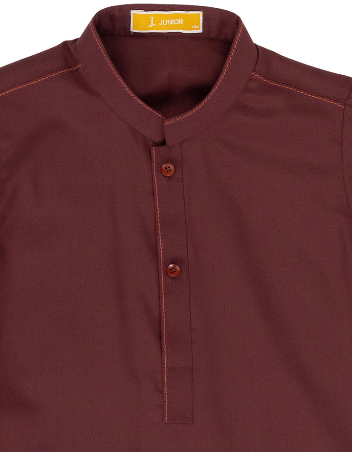 Blended Rust Shalwar Kameez - J. Junaid Jamshed