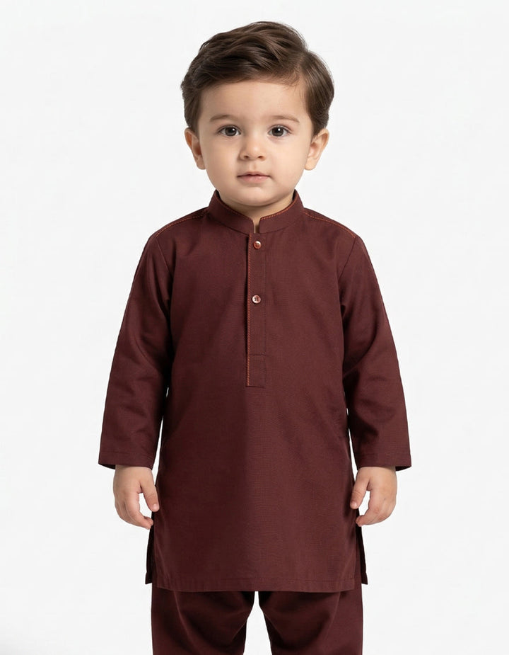 Blended Rust Shalwar Kameez - J. Junaid Jamshed