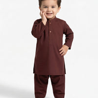 Blended Rust Shalwar Kameez - J. Junaid Jamshed
