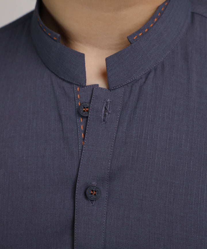 Blended Grey Kurta Trouser - J. Junaid Jamshed