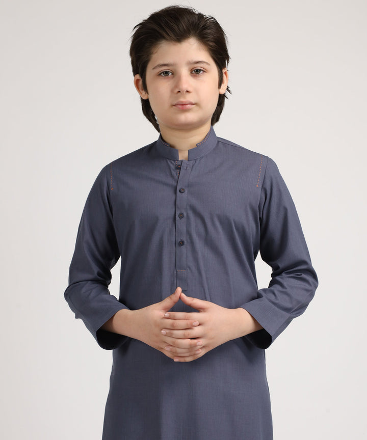 Blended Grey Kurta Trouser - J. Junaid Jamshed