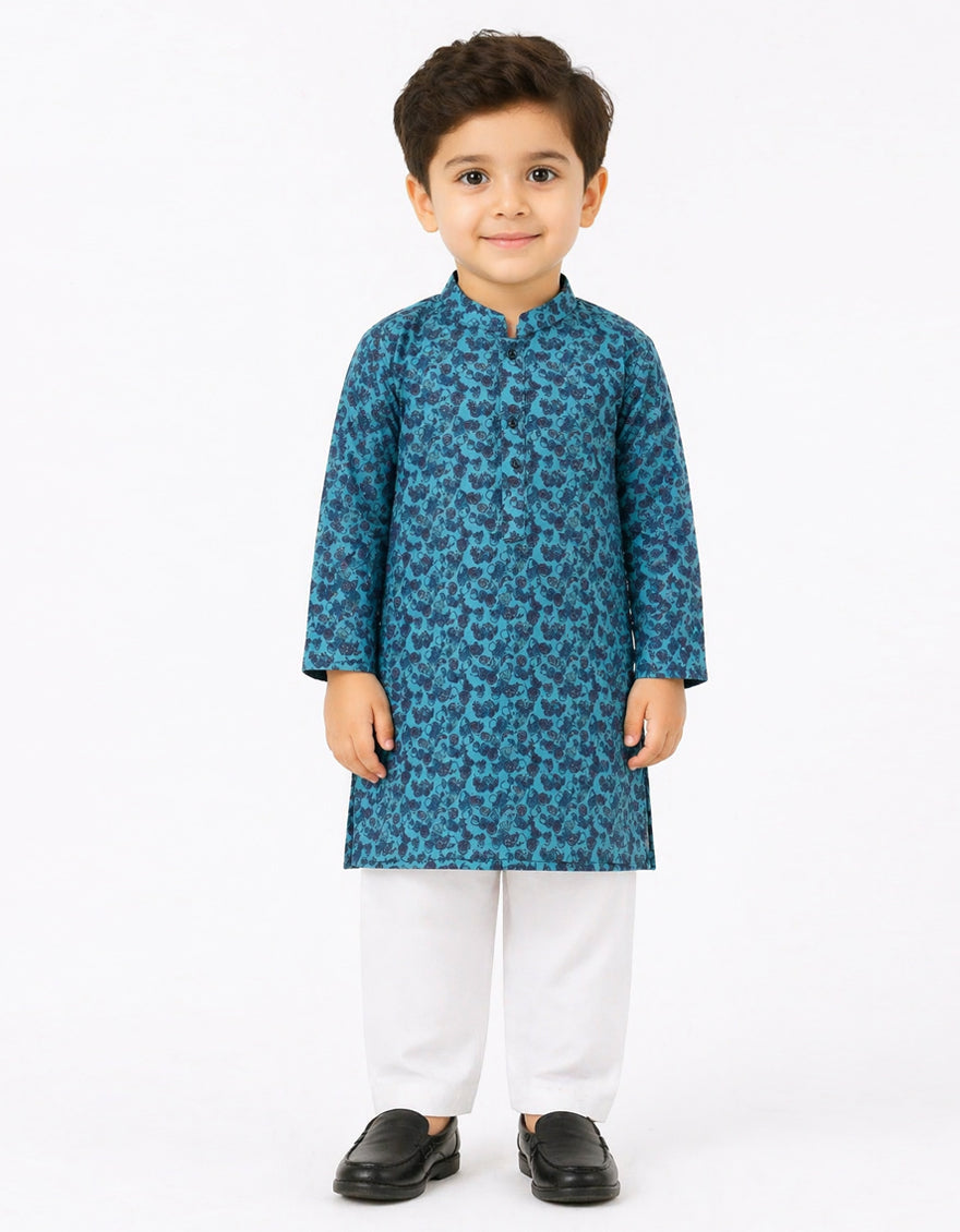 Cotton Blue Shalwar Kameez - J. Junaid Jamshed