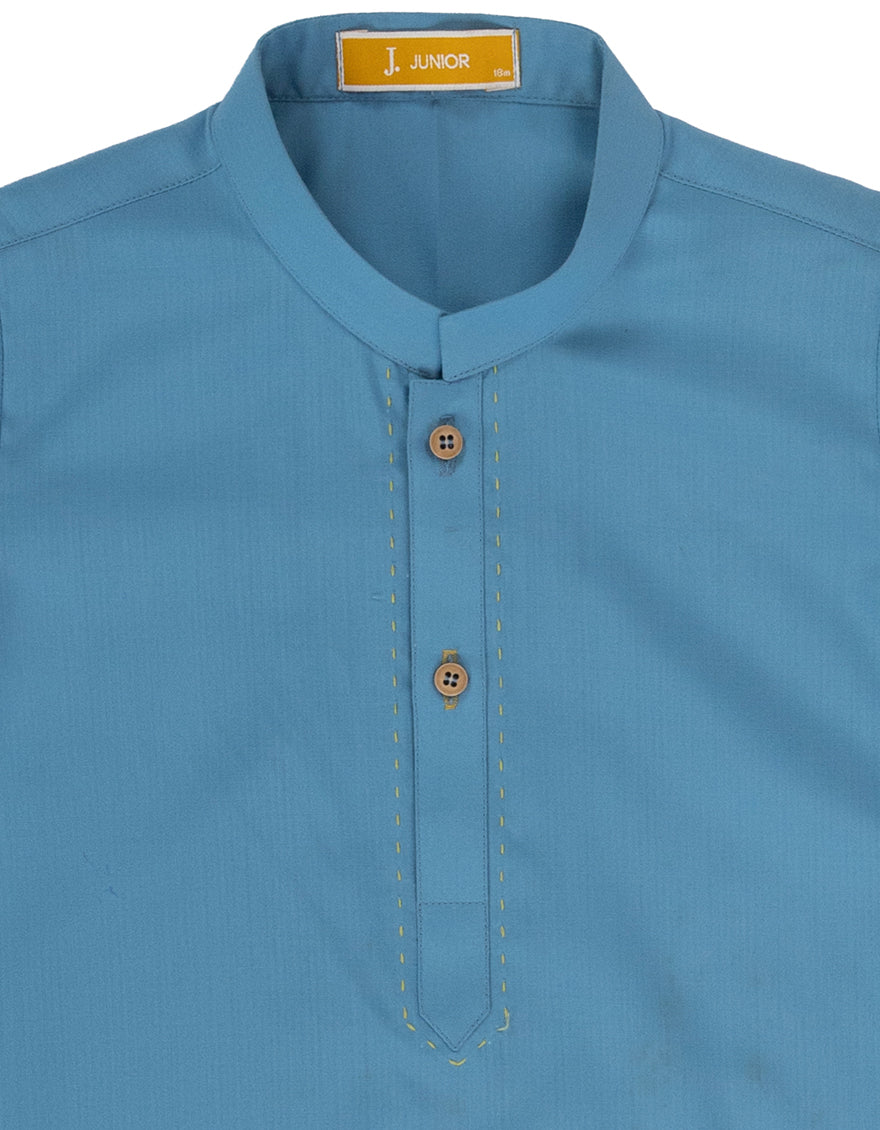 Blended Blue Shalwar Kameez - J. Junaid Jamshed