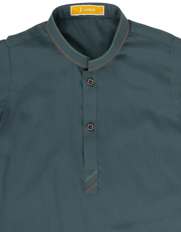 Blended Green Shalwar Kameez - J. Junaid Jamshed