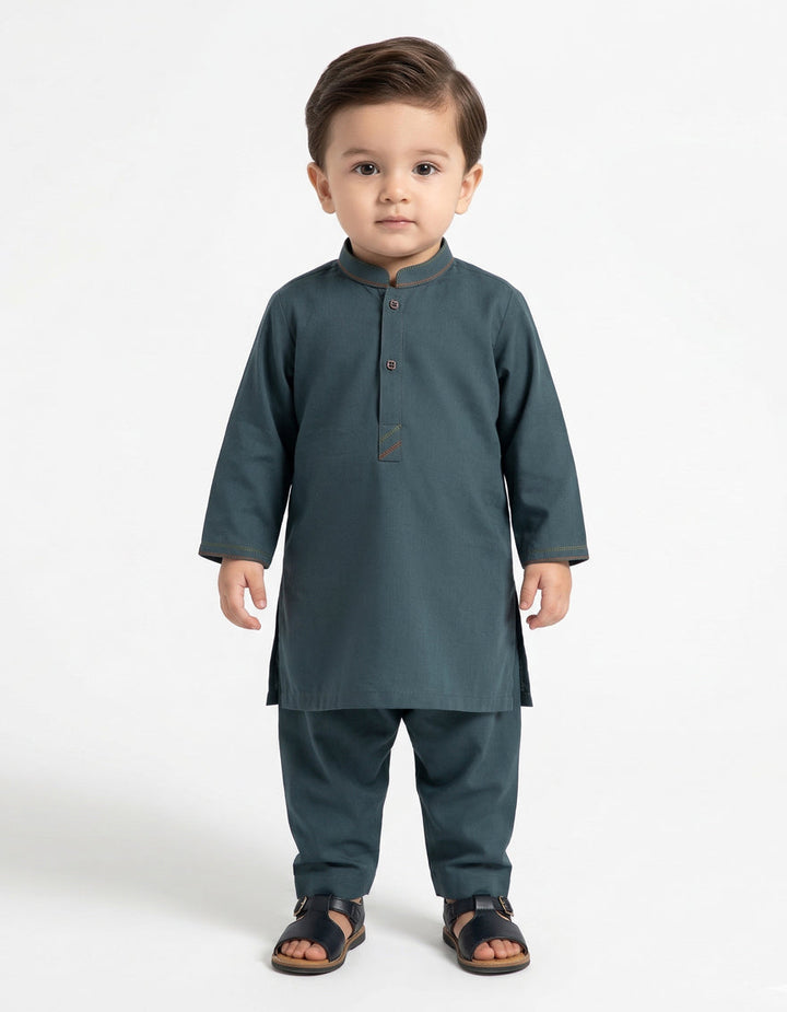 Blended Green Shalwar Kameez - J. Junaid Jamshed