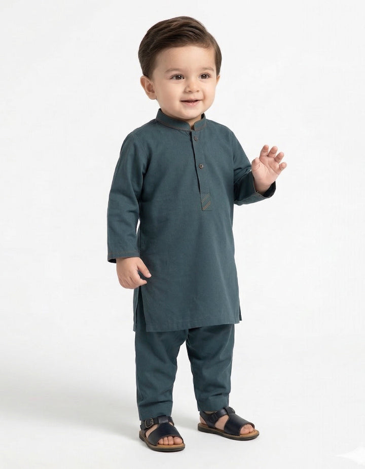 Blended Green Shalwar Kameez - J. Junaid Jamshed