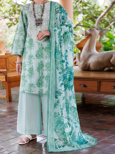 Lawn Light Green Stitched Suit - Almirah