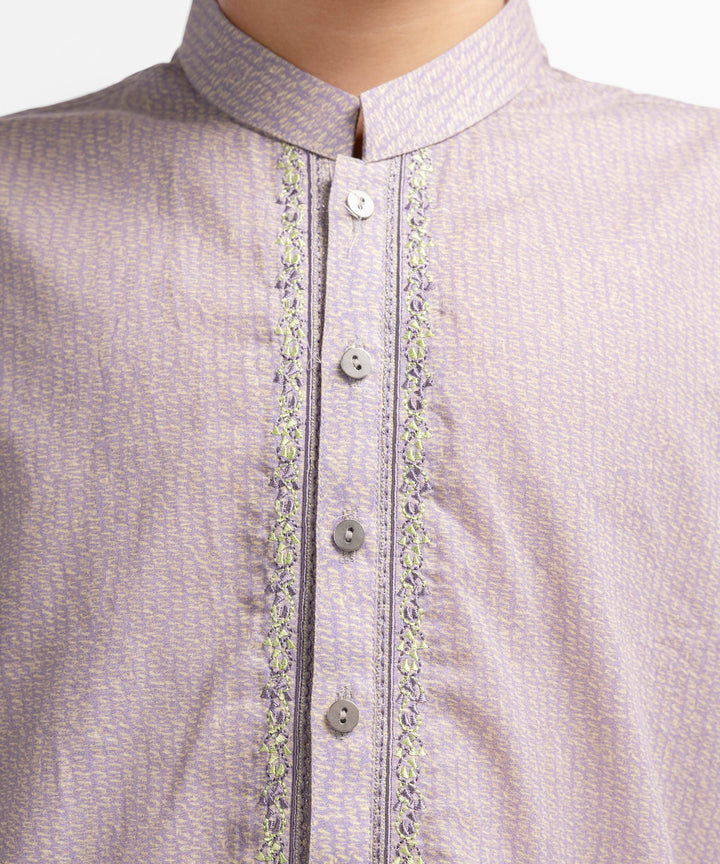 Cotton Light Purple Kurta - J. Junaid Jamshed