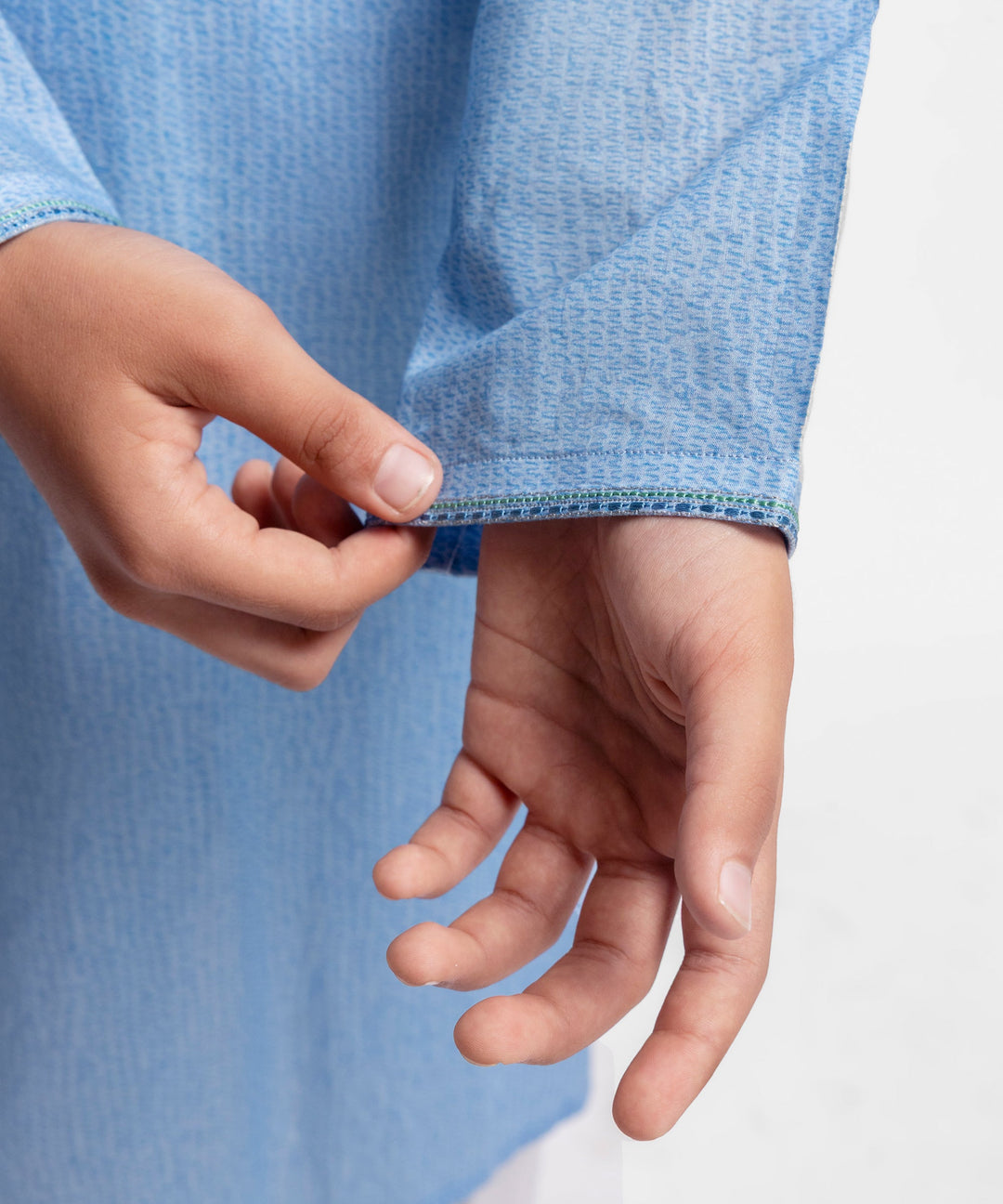 Cotton Blue Kurta - J. Junaid Jamshed