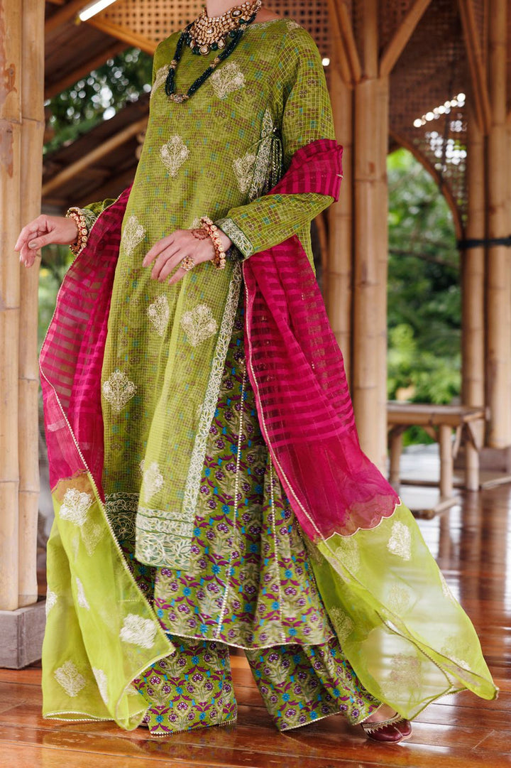 Mapple Silk Green Stitched Suit - Almirah