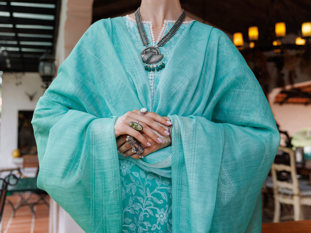 Cambric Green Stitched Suit - Almirah