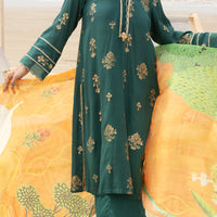 Viscose Green Unstitched Suit - Almirah