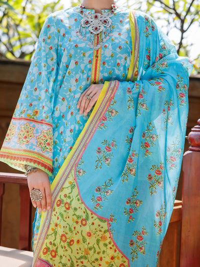 Lawn Ferozi Stitched Suit - Almirah