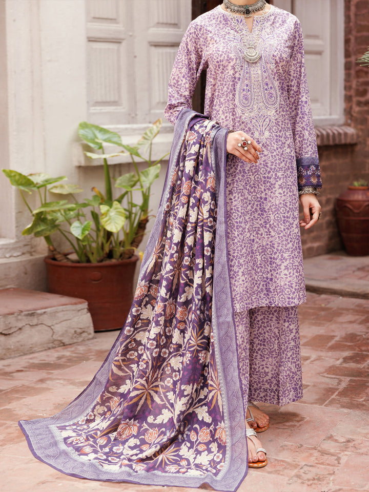 Lawn Light Purple Stitched Suit - Almirah
