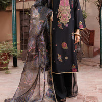 Jacquard Black Stitched Suit - Almirah