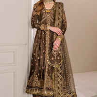 Embroidered Velvet Mehndi Stitched Suit - Baroque