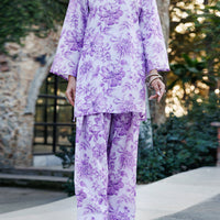Lawn Light Purple Stitched Suit - J. Junaid Jamshed