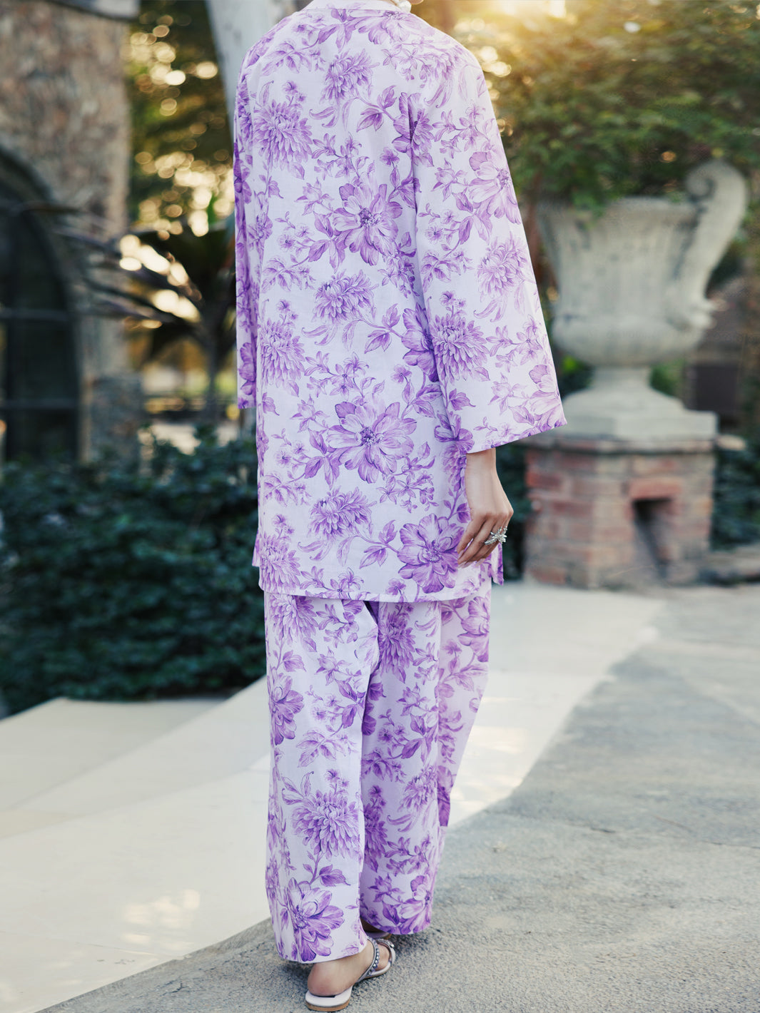 Lawn Light Purple Stitched Suit - J. Junaid Jamshed