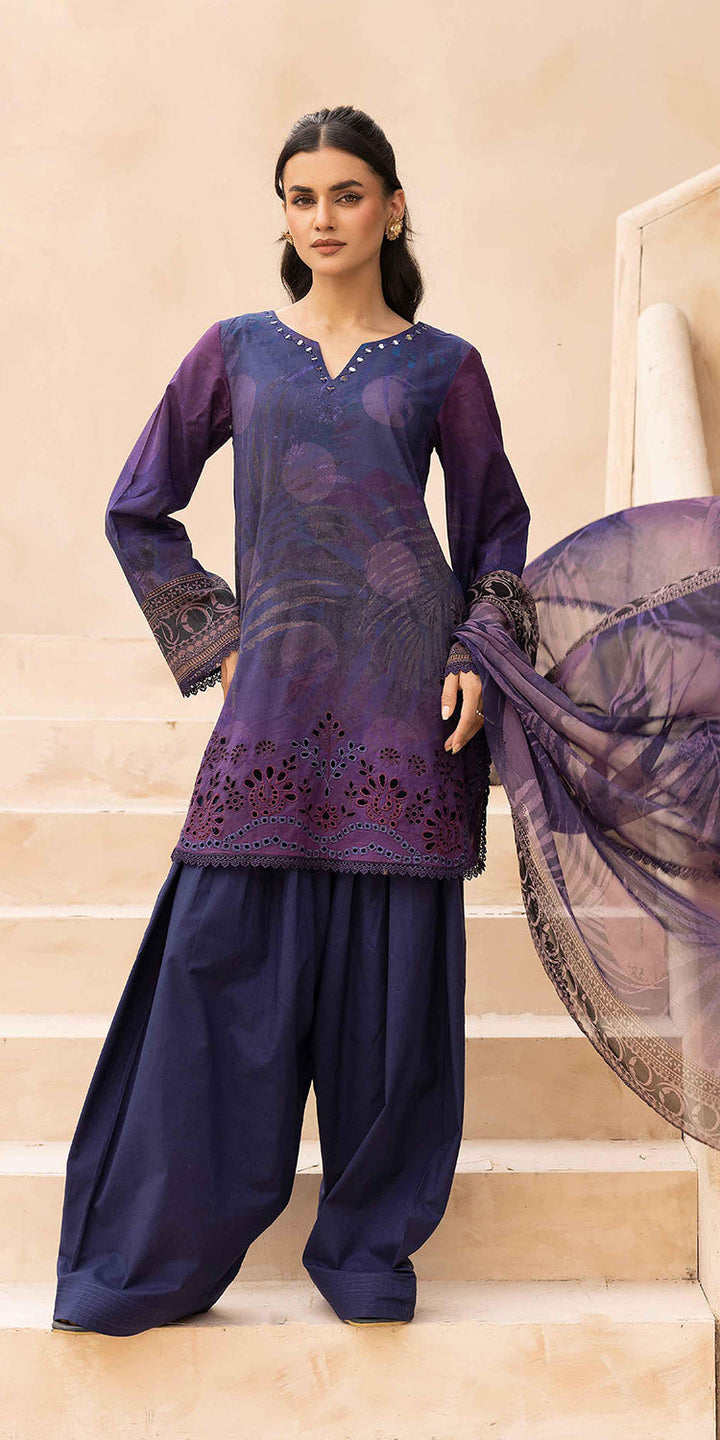 Lawn Blue Stitched Suit - Kesariya Vol III by Nureh