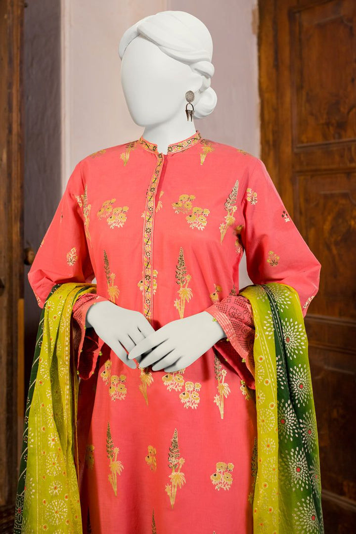 Lawn Pink Stitched Suit - J. Junaid Jamshed