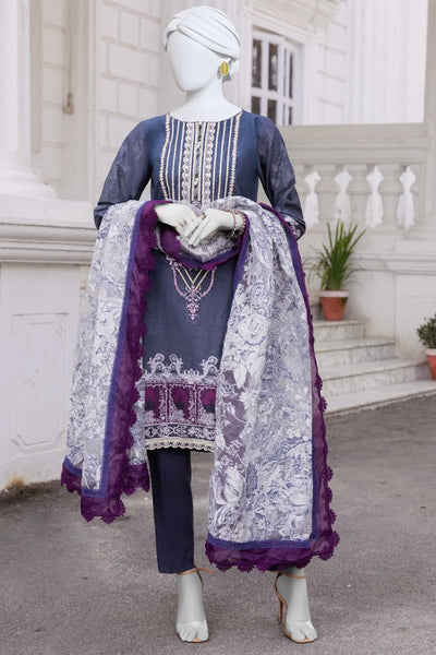Cambric Light Purple Stitched Suit - J. Junaid Jamshed