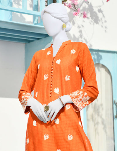 Dobby Rust Kurti - J. Junaid Jamshed