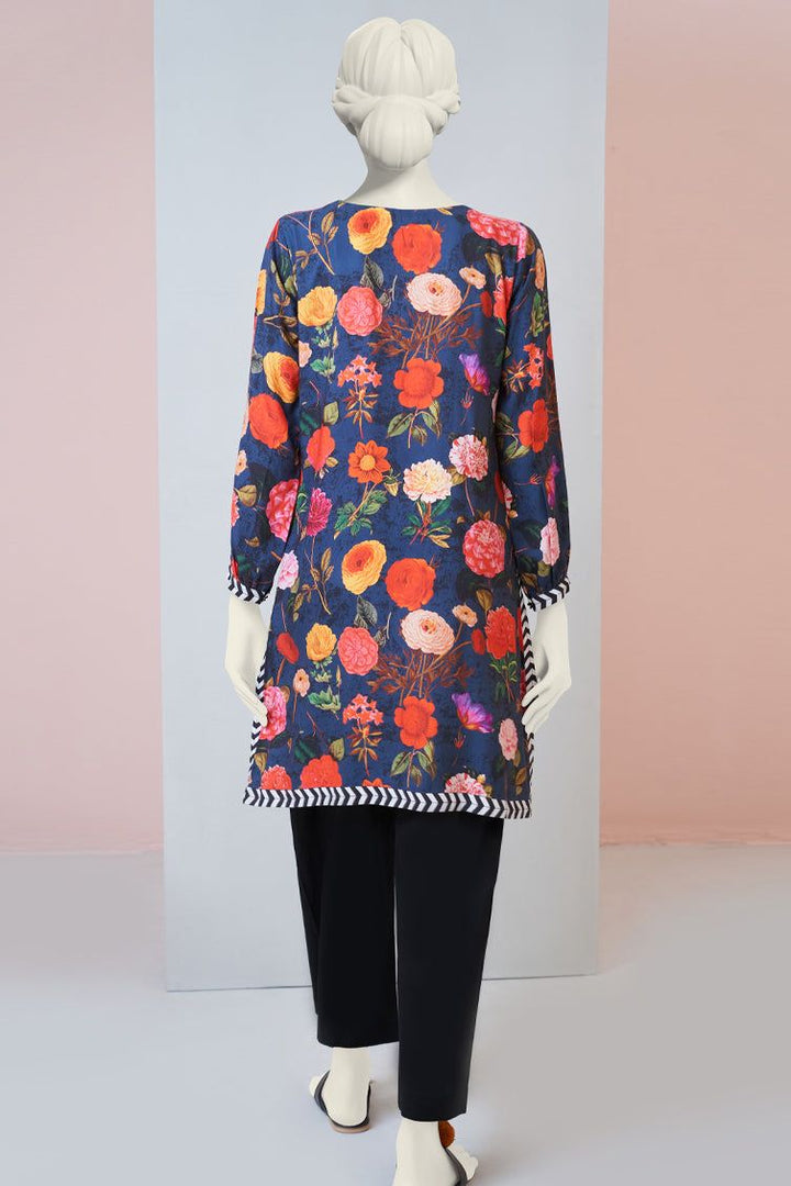 Rexine Blue Kurti - J. Junaid Jamshed
