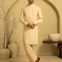 Blended Brown Unstitched Suit - J. Junaid Jamshed