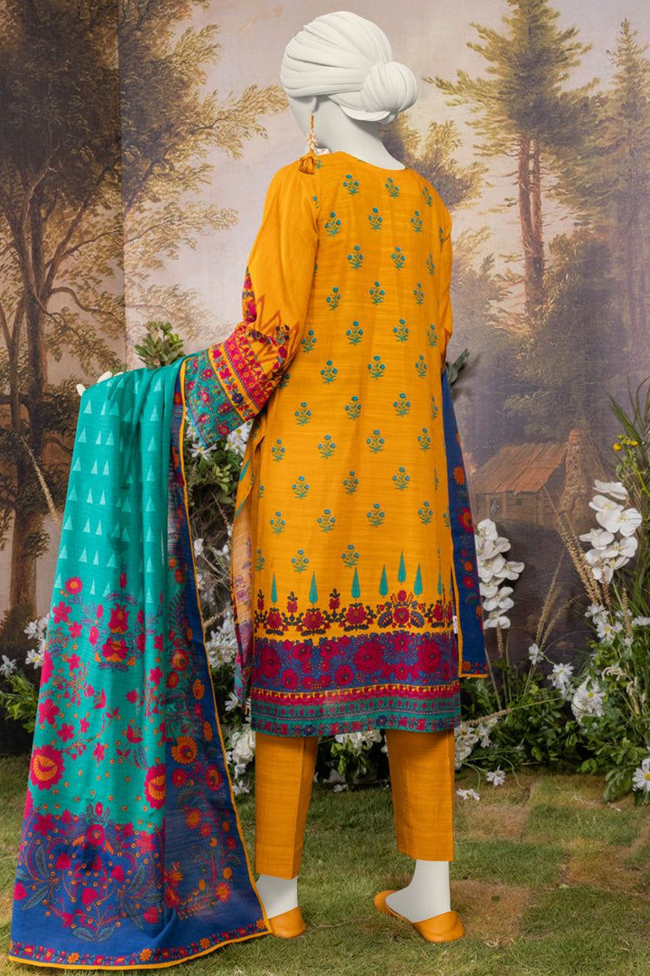 Khaddar Mustard Stitched Suit - J. Junaid Jamshed