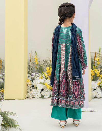 Lawn Green Stitched Suit - J. Junaid Jamshed