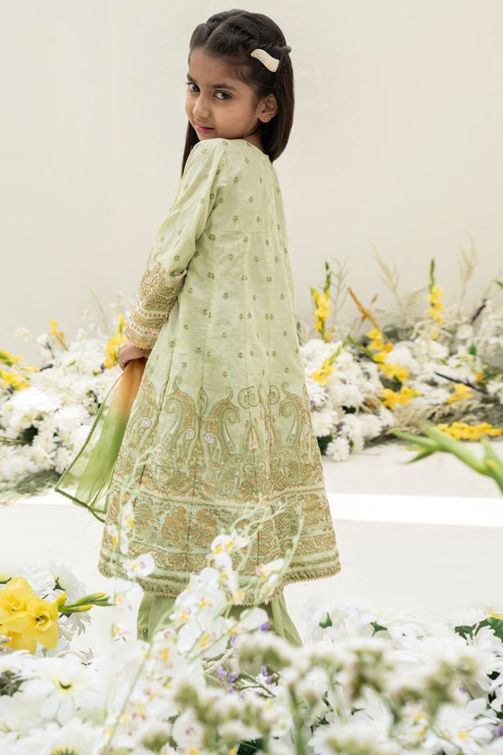 Lawn Green 3 Piece Stitched Suit - J. Junaid Jamshed