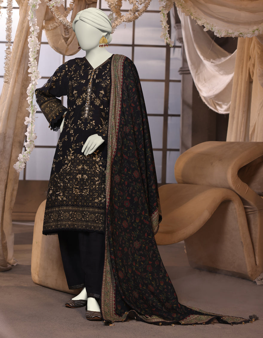 Cambric Green Stitched Suit - J. Junaid Jamshed