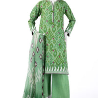 Khaddar Green Stitched Suit - J. Junaid Jamshed