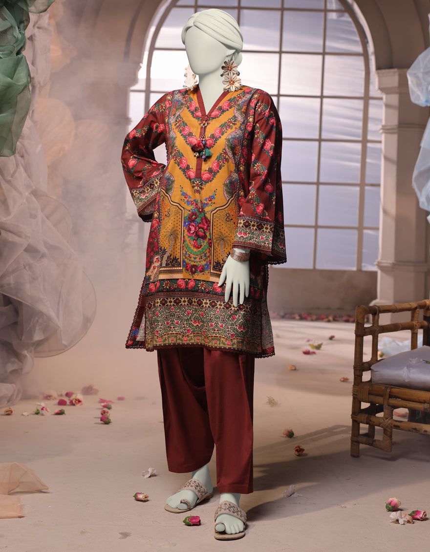 Cambric Multi Unstitched Suit - J. Junaid Jamshed