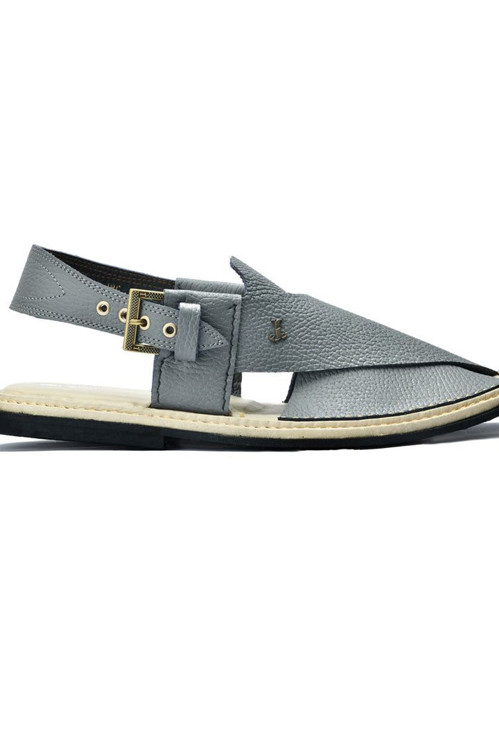 Plain Grey Peshawari Chappal - J. Junaid Jamshed