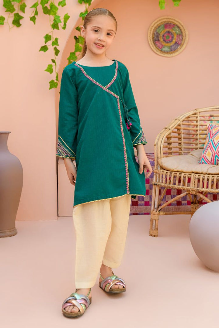 Textured Green Kurti - J. Junaid Jamshed