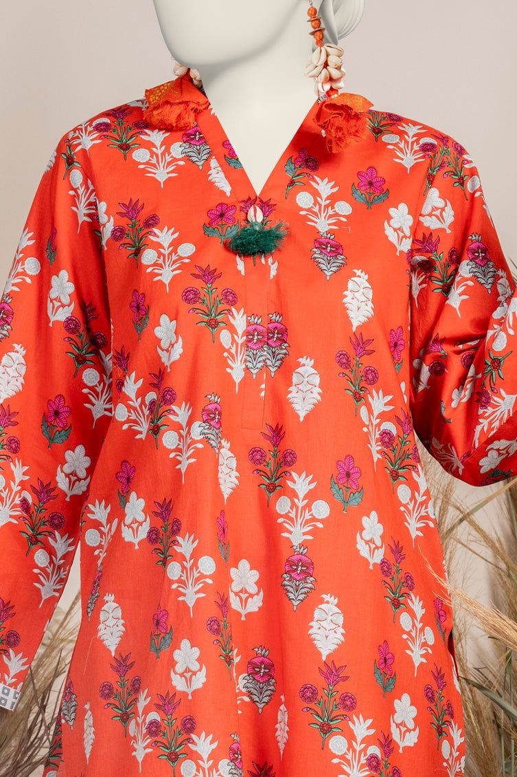 Liminal Orange Kurti - J. Junaid Jamshed