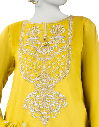 Lawn Yellow 2 Piece Stitched Suit - J. Junaid Jamshed