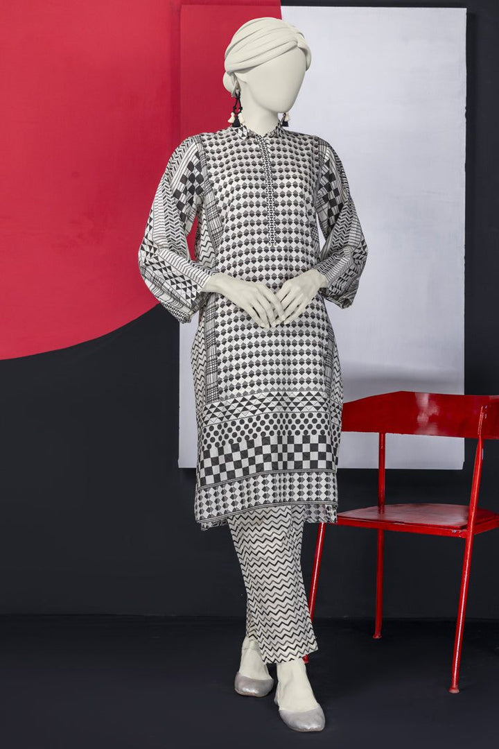 Lawn Brown Kurti - J. Junaid Jamshed