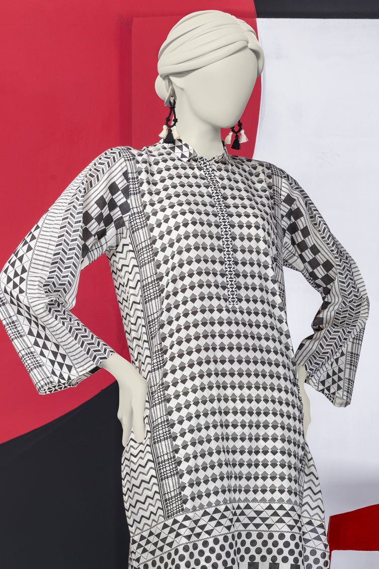 Lawn Brown Kurti - J. Junaid Jamshed