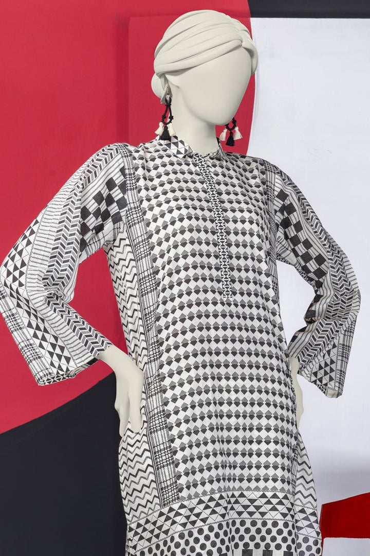 Lawn Brown Kurti - J. Junaid Jamshed