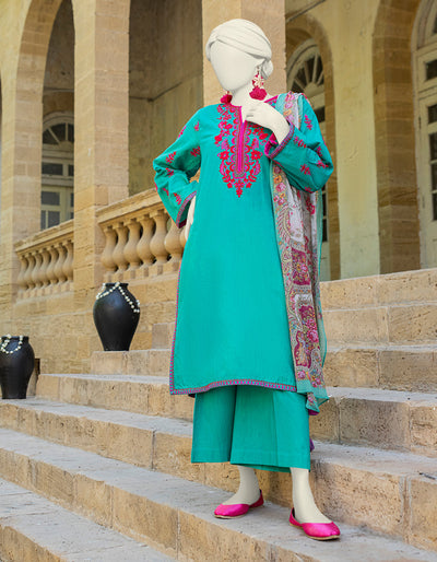 Lawn Green 2 Piece Stitched Suit - J. Junaid Jamshed