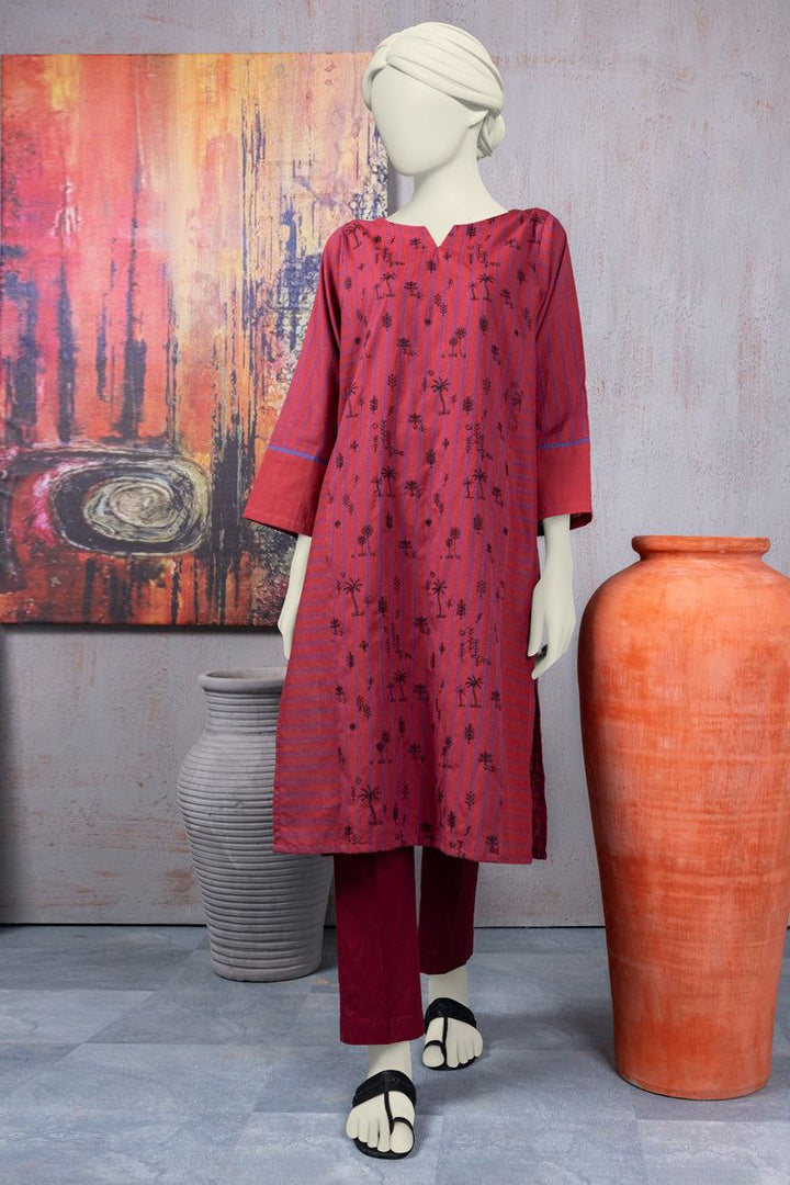 Khaddi Maroon Kurti - J. Junaid Jamshed