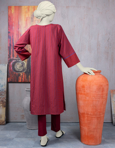 Khaddi Maroon Kurti - J. Junaid Jamshed