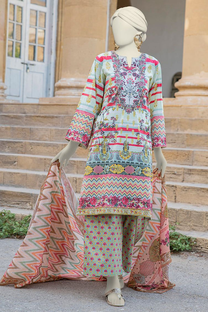 Lawn Multi 3 Piece Unstitched Suit - J. Junaid Jamshed